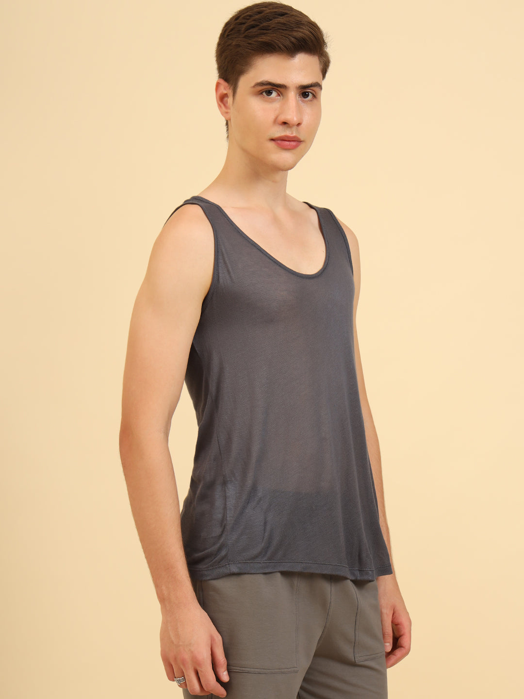 Flexy Feel Comfy Light Sleeveless Sando Grey