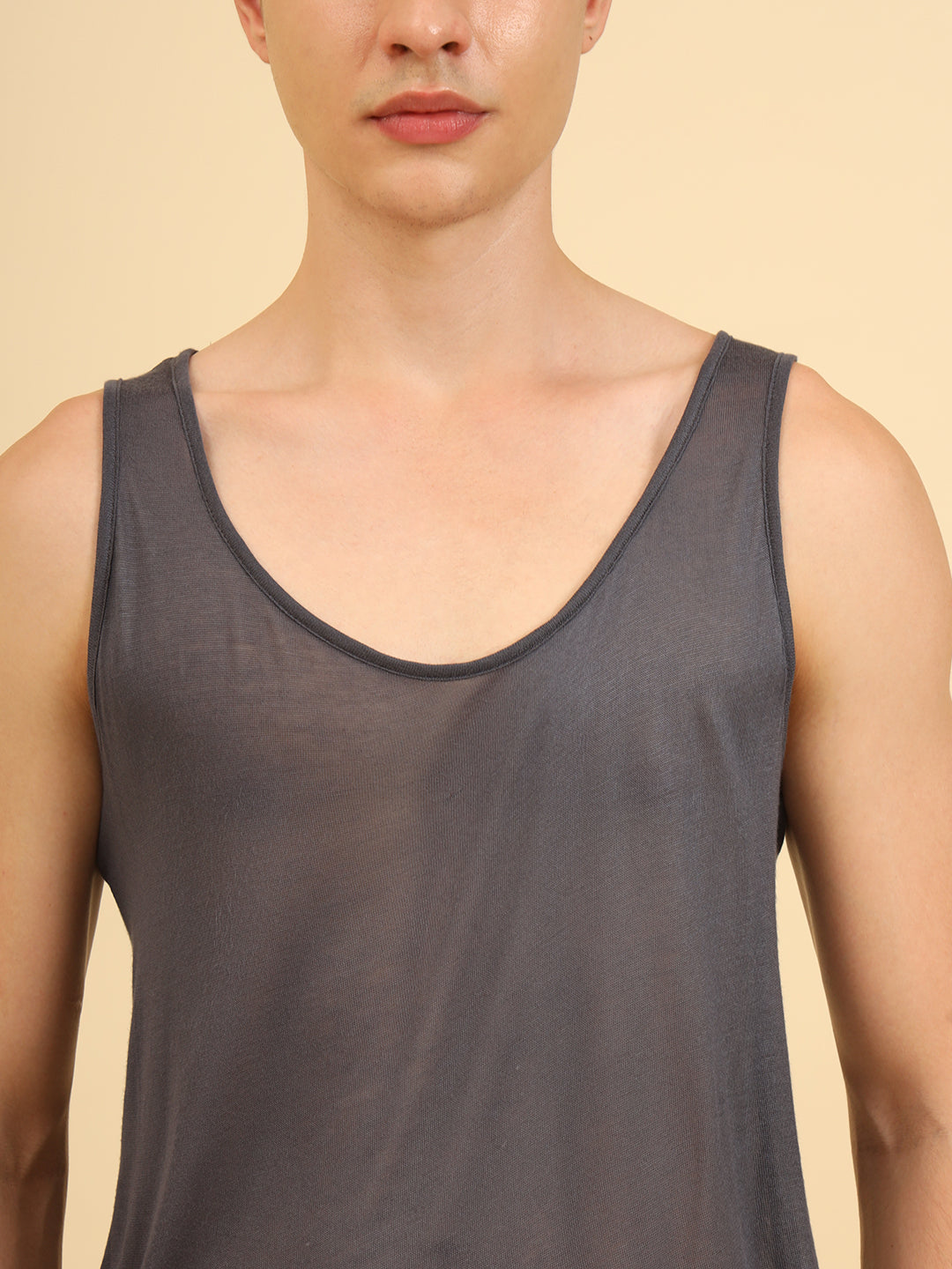 Flexy Feel Comfy Light Sleeveless Sando Grey