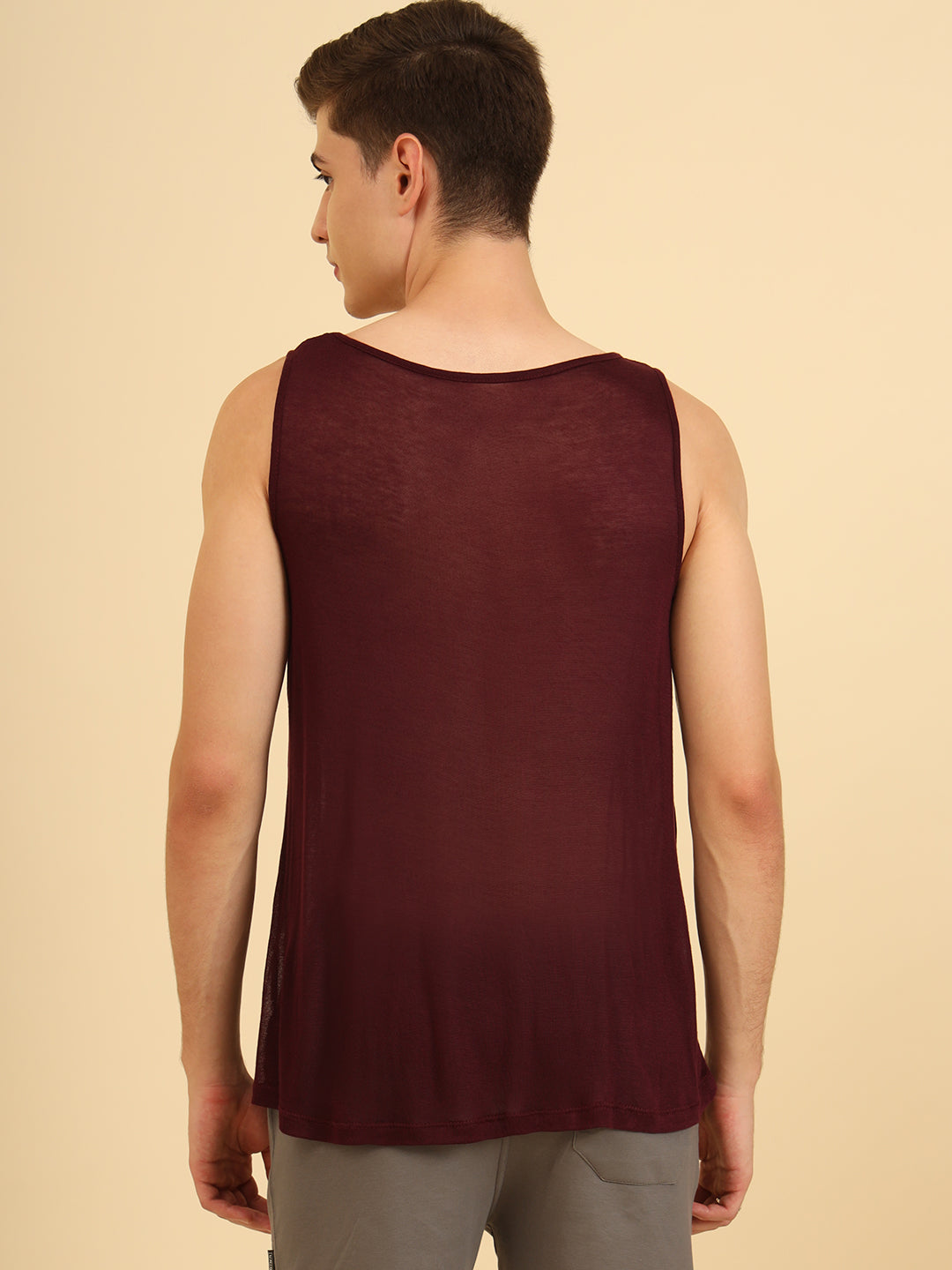 Flexy Feel Comfy Light Sleeveless Sando Maroon