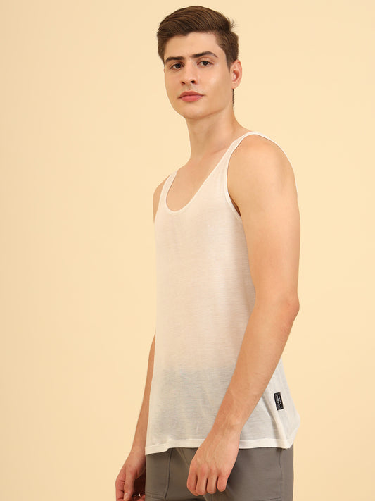 Flexy Feel Comfy Light Sleeveless Sando White