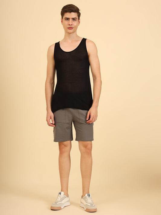 Flexy Feel Comfy Light Sleeveless Sando Black