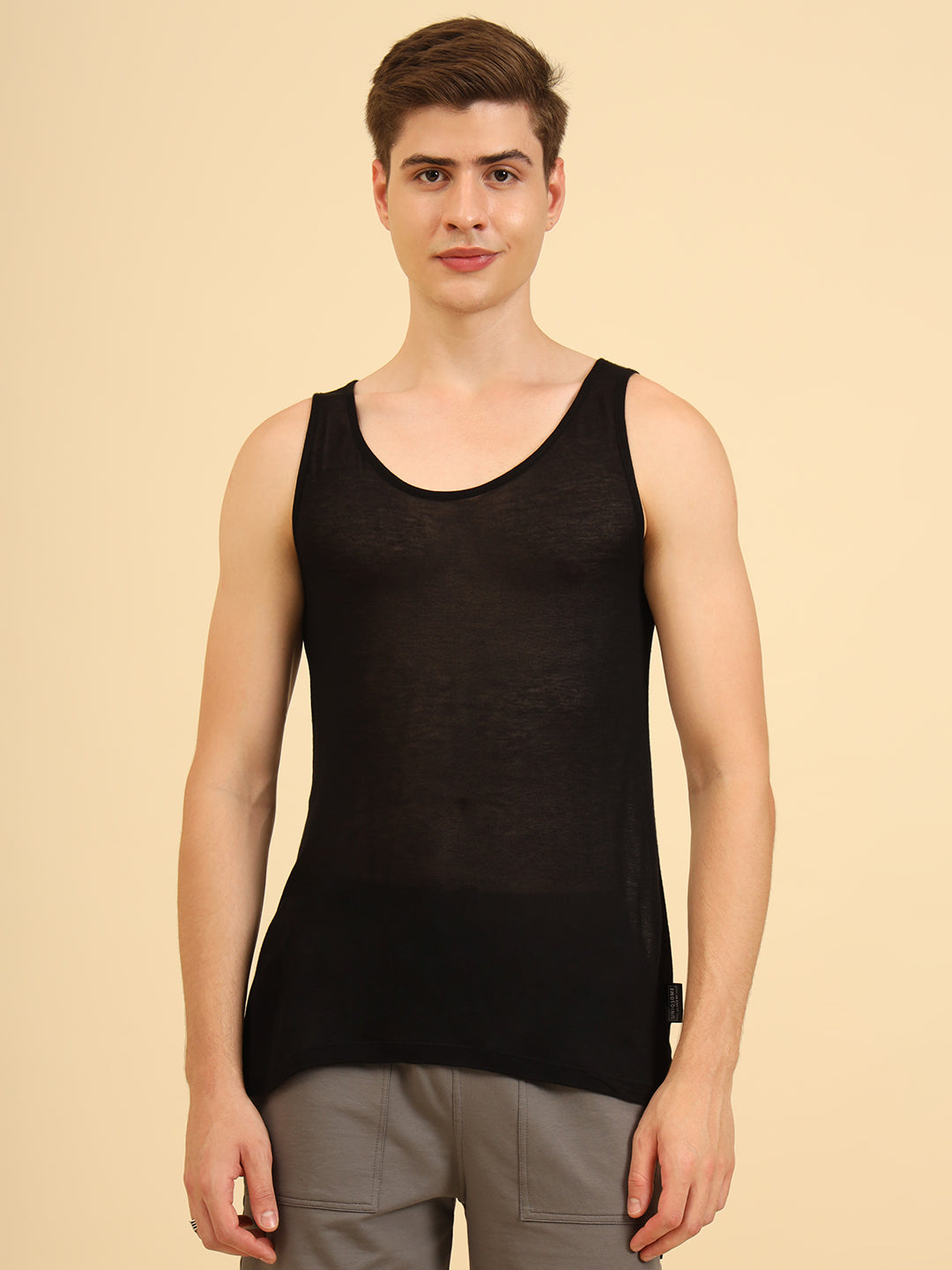 Flexy Feel Comfy Light Sleeveless Sando Black