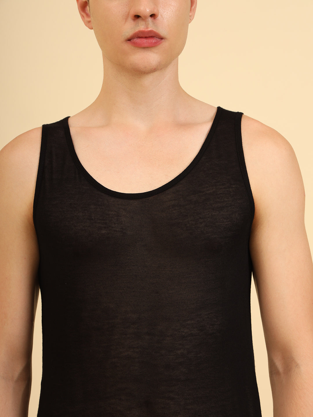 Flexy Feel Comfy Light Sleeveless Sando Black