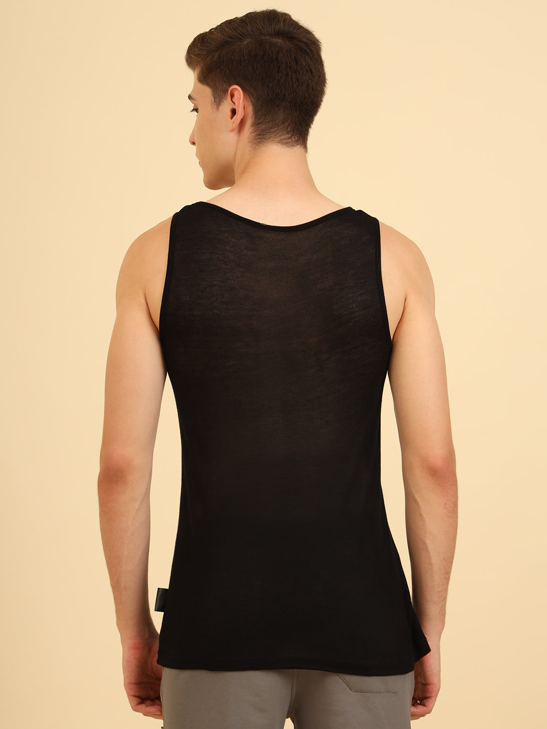 Flexy Feel Comfy Light Sleeveless Sando Black