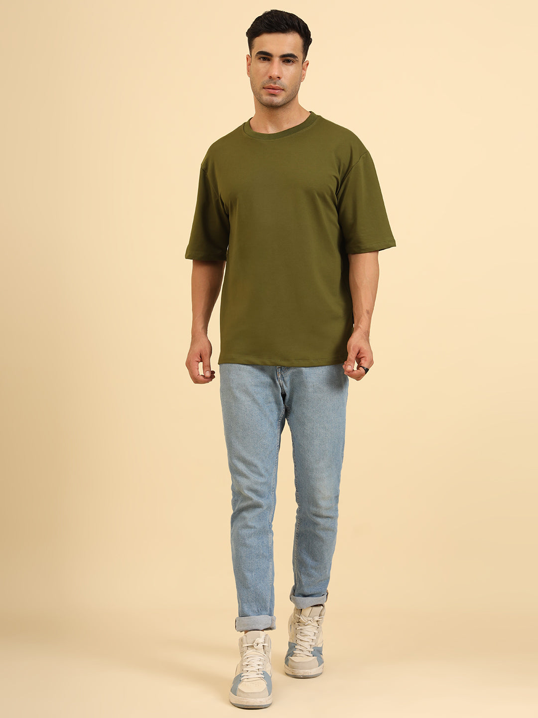 True Threads Oversized T-Shirt Olive Green