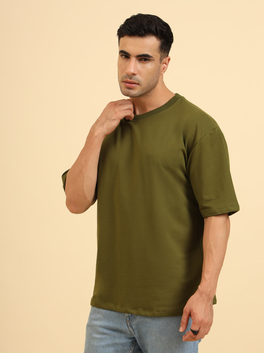 True Threads Oversized T-Shirt Olive Green