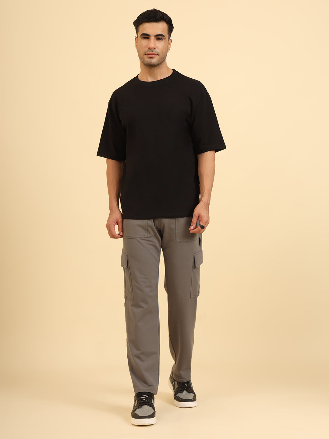 Bold Move Regular Fit Joggers Grey