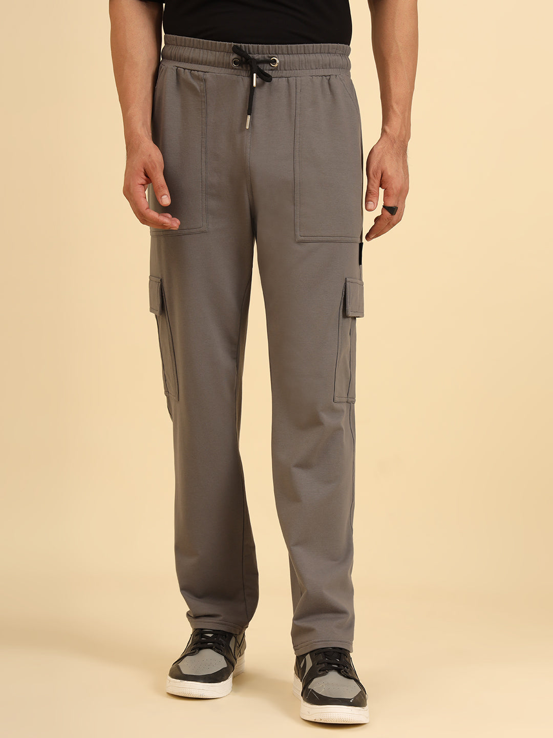 Bold Move Regular Fit Joggers Grey