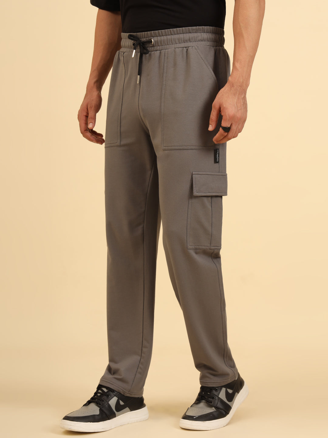 Bold Move Regular Fit Joggers Grey