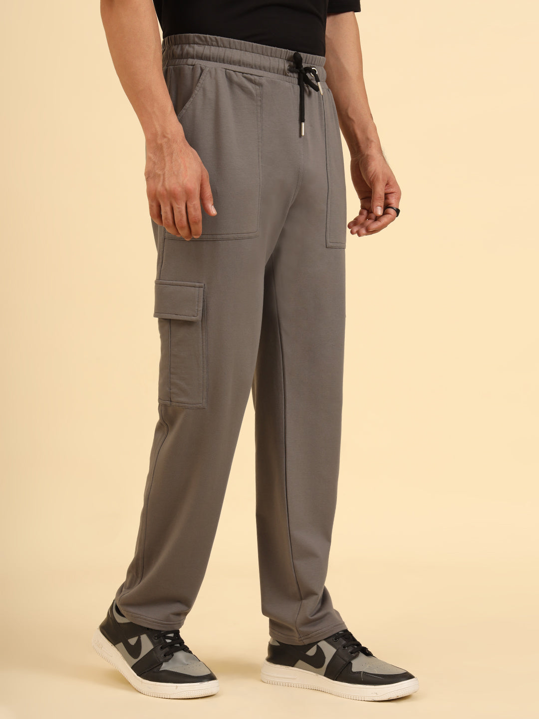 Bold Move Regular Fit Joggers Grey